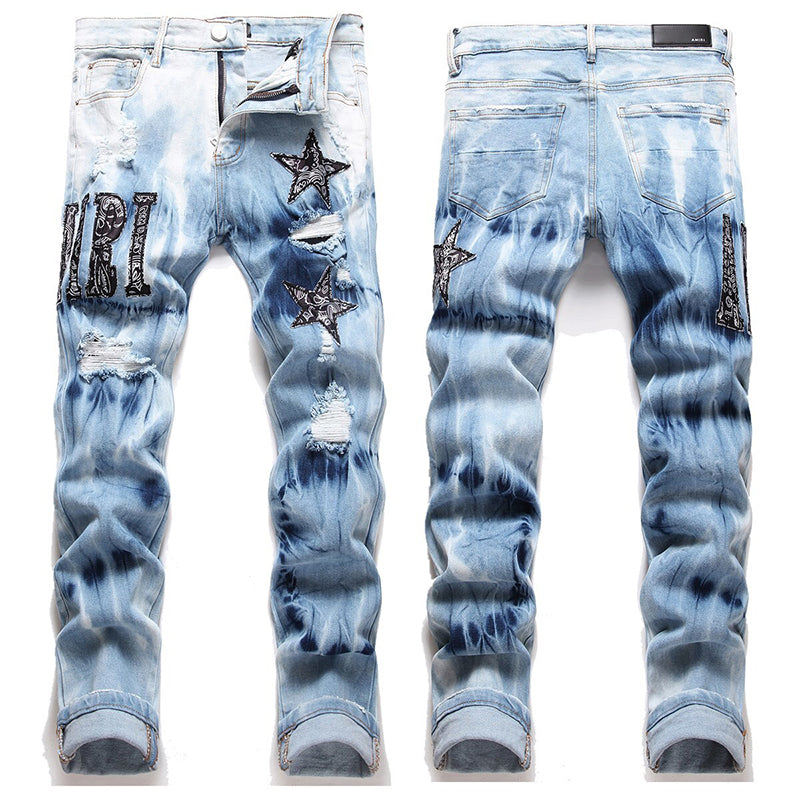 AMIRI Jeans High-quality distressed pure cotton