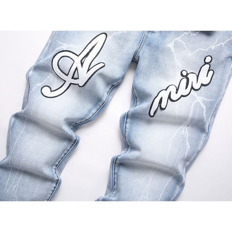 AMIRI Jeans High-quality distressed pure cotton