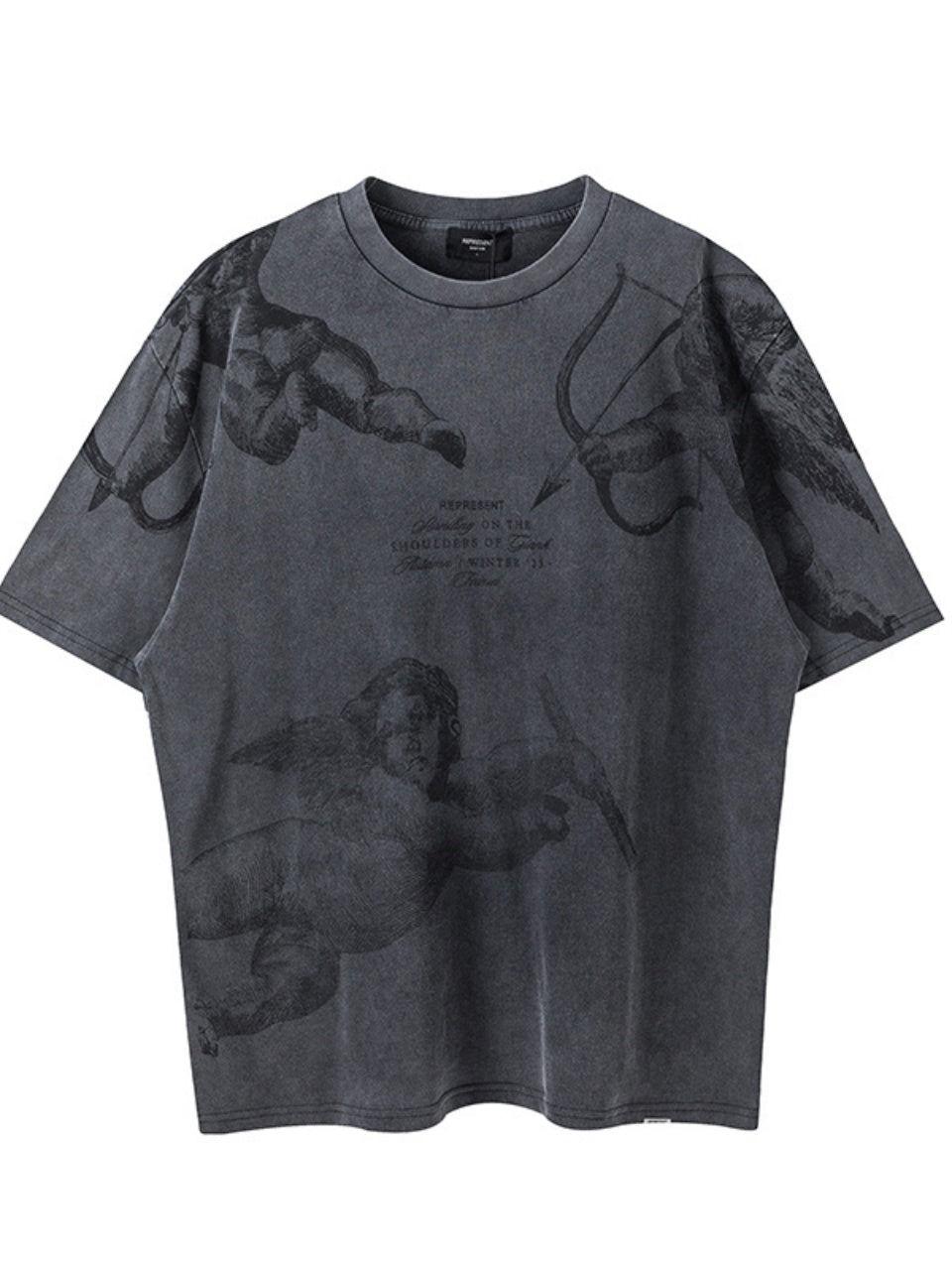 Vintage style washed summer wear T shirt 260G pure cotton high-quality streetwear