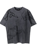 Vintage style washed summer wear T shirt 260G pure cotton high-quality streetwear