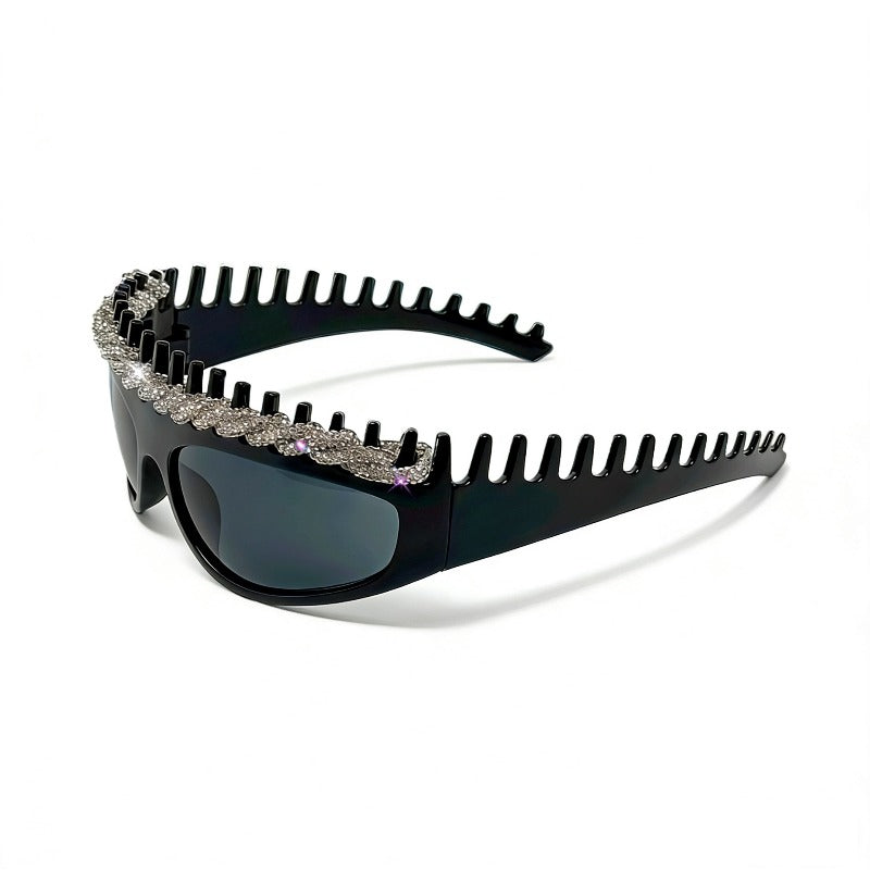 Trendy punk glasses y2k headband cat eye