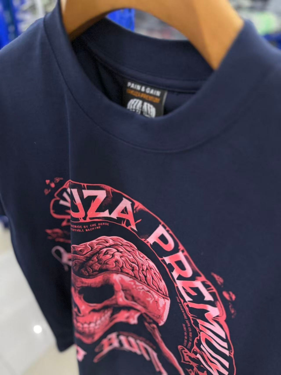 Vintage style washed summer wear T shirt Skull 260G pure cotton high-quality streetwear