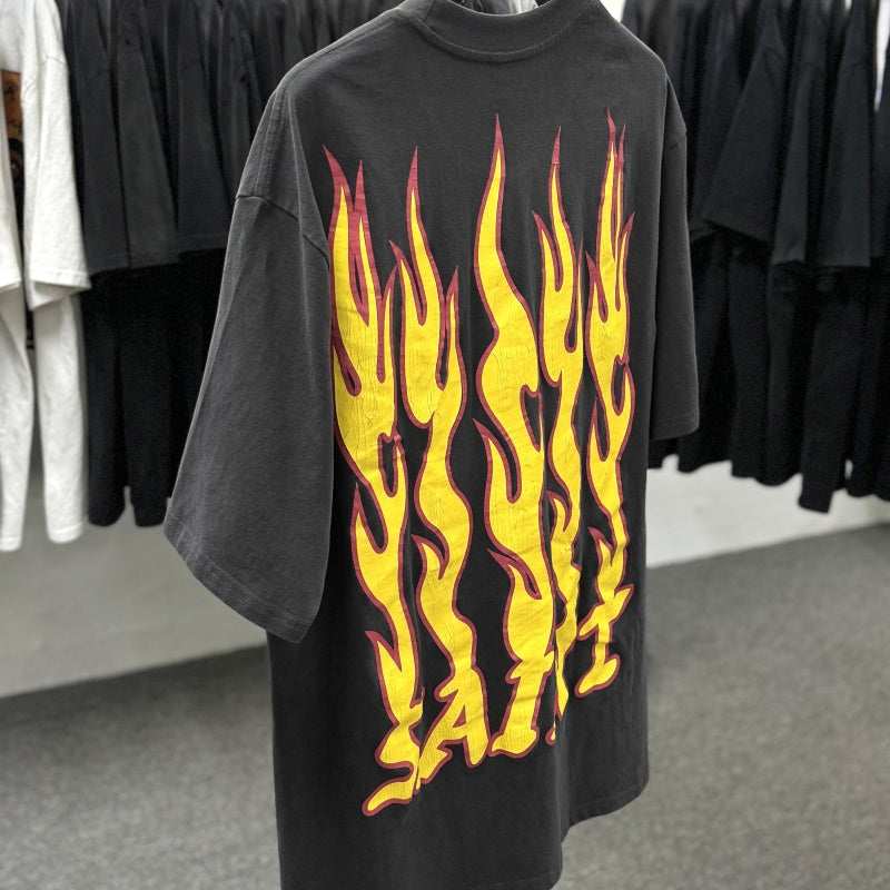 Unisex Vintage T Shirts Soul on Fire Limited Edition â€?Heavyweight Washed & Distressed Finish