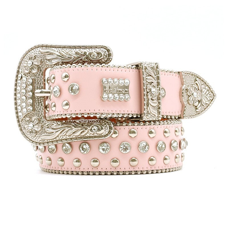 Hip-hop punk rhinestone belt punk sweet cool style