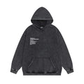ERD Hoodie Washed Black Dual-Sided Text & Photo Patch Hooded Outerwear