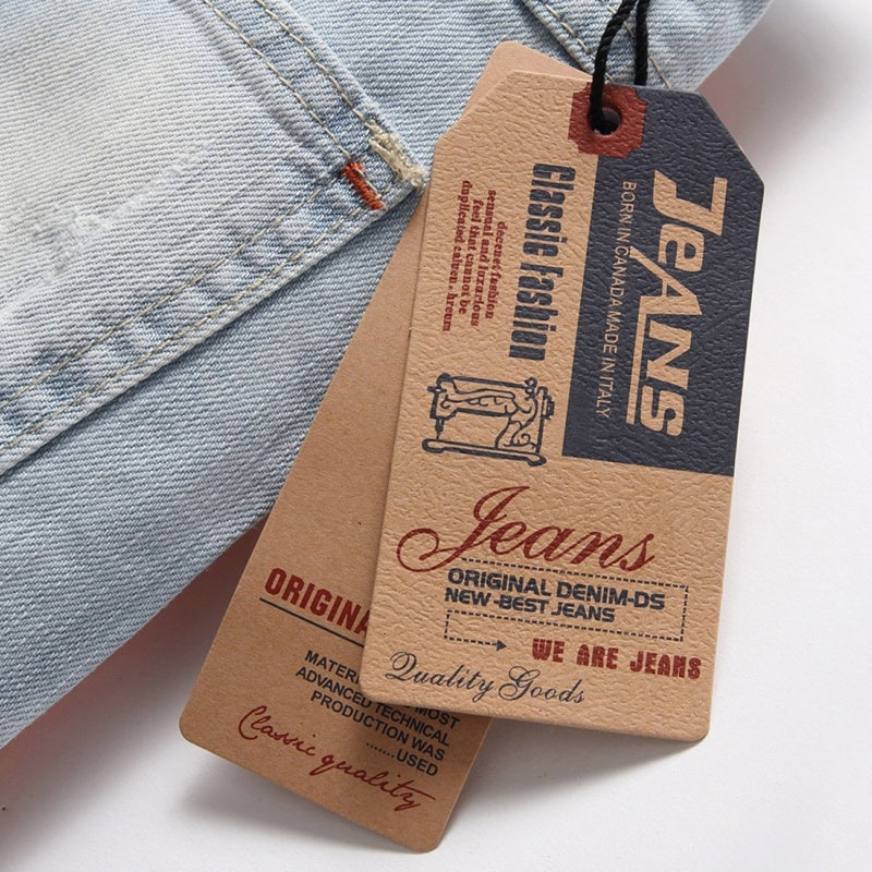 Denim shorts High-quality trendy casual pure cotton Non-stretch plus-size men's clothing