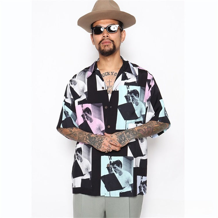 GUILTYPARTIES TIGER Shirts CHET BAKER CHAT BAKER Hawaiian Casual Short Sleeve Shirt Men