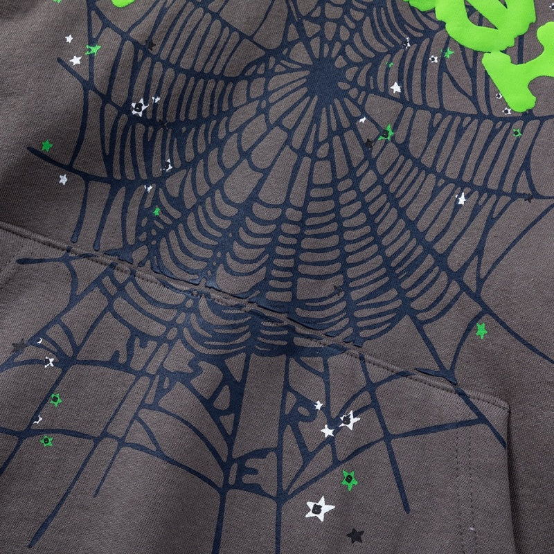 Spiderweb hoodie & sweatpants 2 piece set High-quality pure cotton for autumn and winter