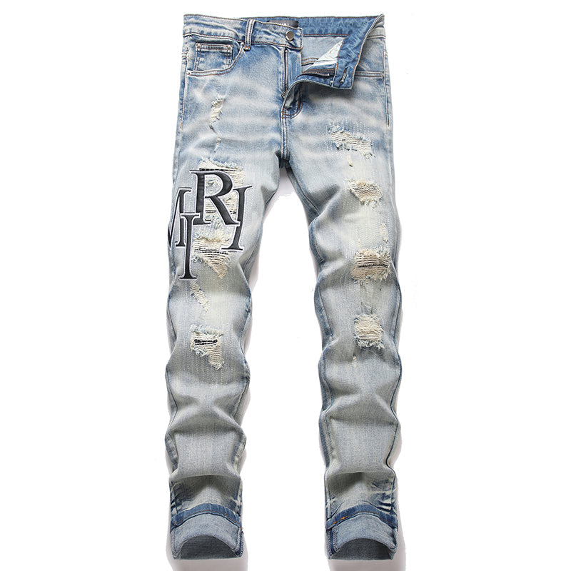 AMIRI Jeans High-quality distressed pure cotton