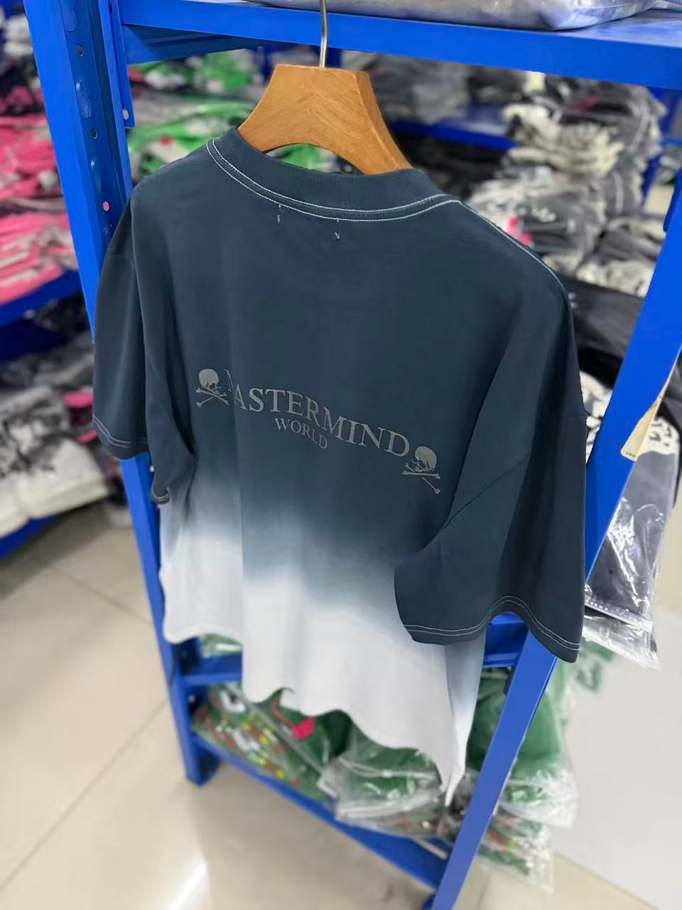 Vintage style washed summer wear T shirt Gradient color 260G pure cotton high-quality streetwear