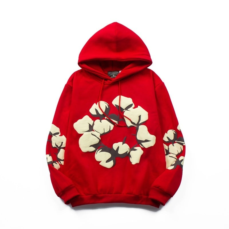 Denim Tears Hoodie Y2K Fleece Cotton Wreath Graphic Oversized Hooded