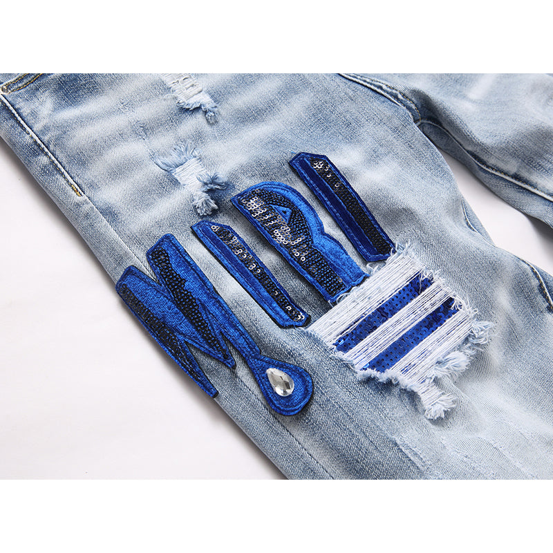 AMIRI Jeans High-quality distressed pure cotton