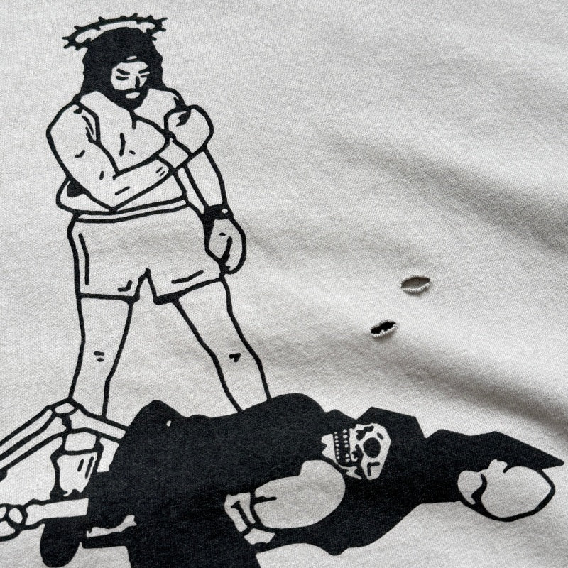 Unisex Vintage T Shirts CHOOOSELF 26SS Kendrick Lamar FFITB Limited Edition â€?Heavyweight Washed, Distressed & Destroyed Streetwear T-Shirt (Boxy/Cropped Punk Style)
