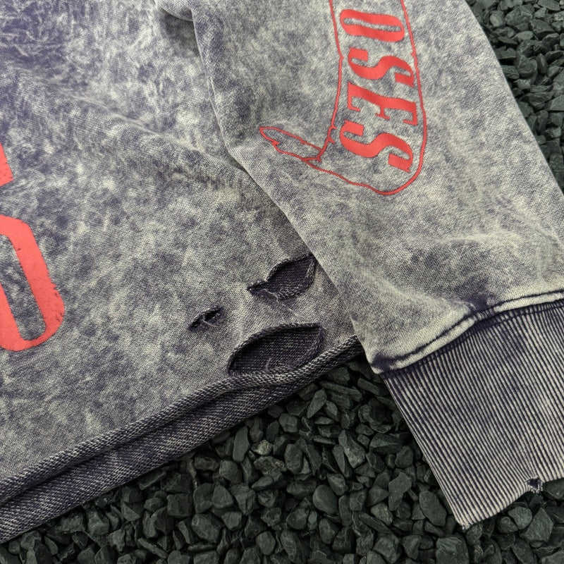 Unisex Vintage  sweatshirt Guns N' Roses x Harley-Davidson Tour Limited Edition Crewneck Sweatshirt â€?Heavyweight, Washed & Distressed Finish