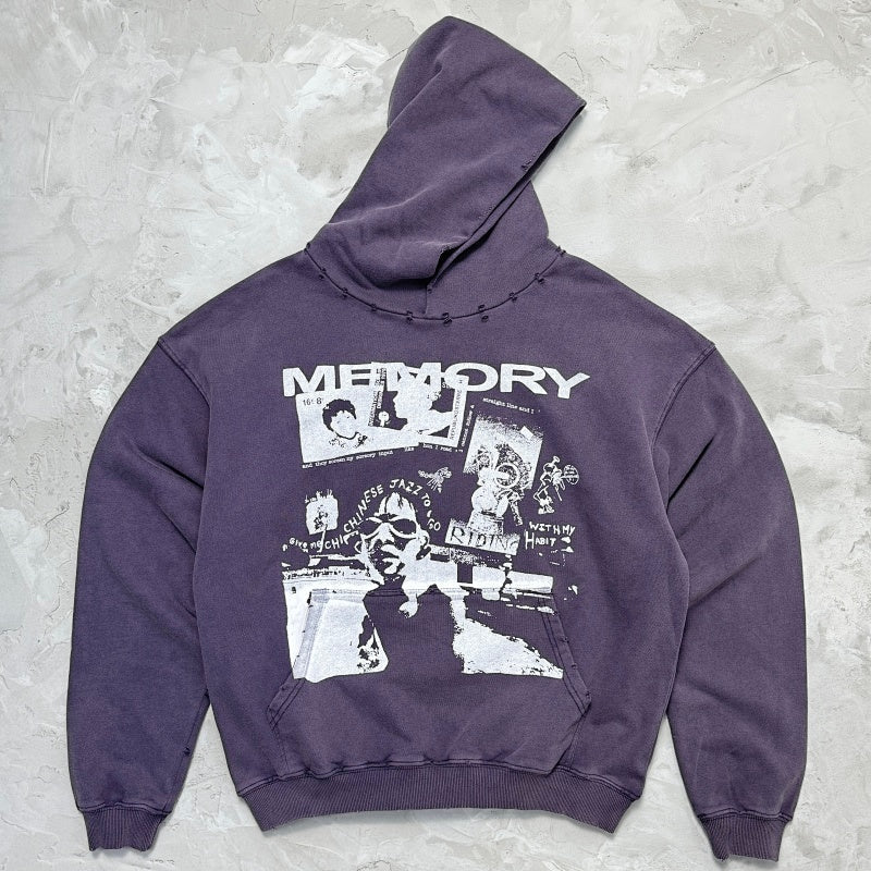 Unisex Vintage HoodiePurple Memories Limited Edition Hoodie â€?Custom-made using heavyweight [Indigo Purple] fabric identical to the original.