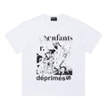 ERD T Shirts Line Art Sketch Figure Stacked Typography Graphic Top