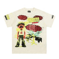 Vintage-style American T-shirt Bold Red Brick Fragment Street Motif
