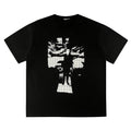 ERD T Shirts Minimal Back Letter Print Dark Street Casual Top