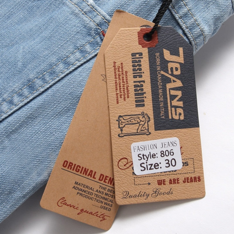 Denim shorts High-quality trendy casual pure cotton Non-stretch plus-size men's clothing
