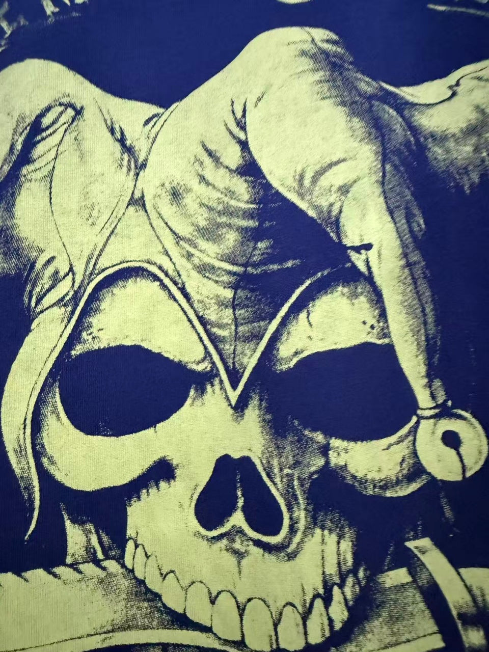 Vintage style washed summer wear T shirt Skull 260G pure cotton high-quality streetwear