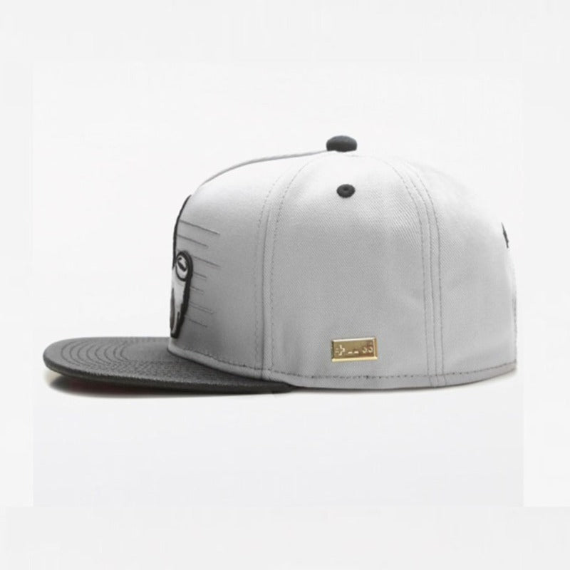 Trendy flat brimmed snapback hatscartoon