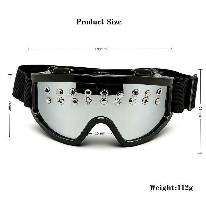 Trendy punk glasses rivets