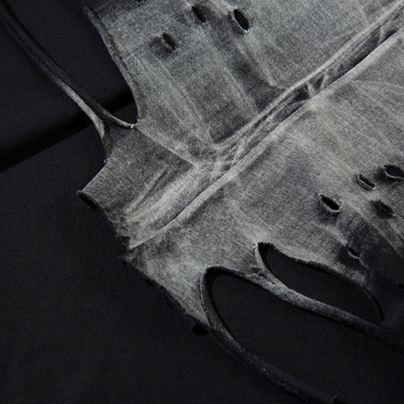 Unisex vintage camisole Stylish, textured black gradient spray-paint finish