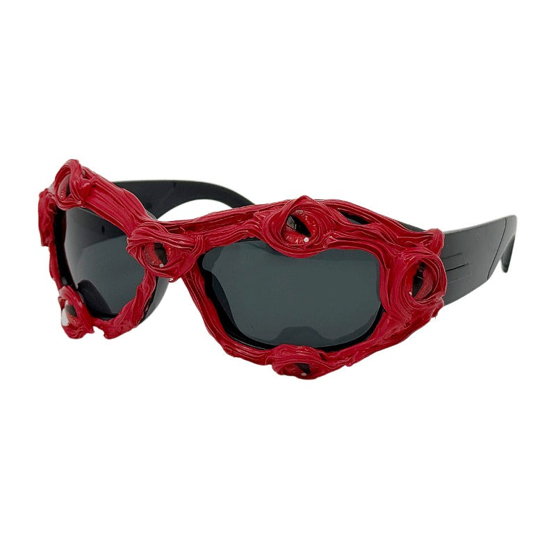 Trendy punk glasses dark gothic styley2k