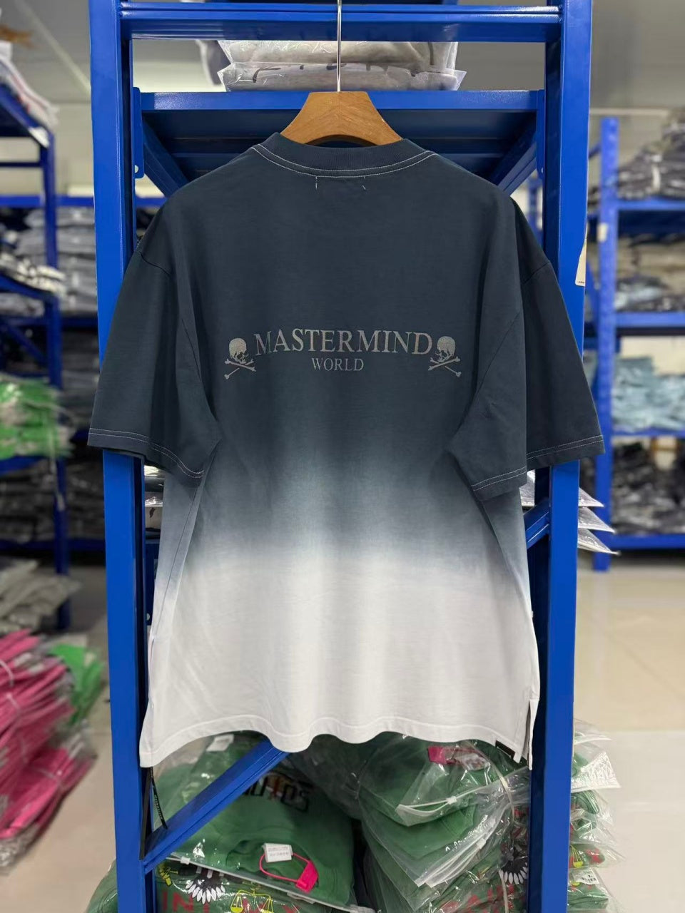 Vintage style washed summer wear T shirt Gradient color 260G pure cotton high-quality streetwear