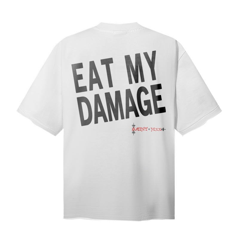 Saint Michael T Shirts High Contrast Red & Black Typography Streetwear Artwork