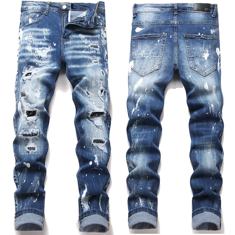 AMIRI Jeans High-quality distressed pure cotton