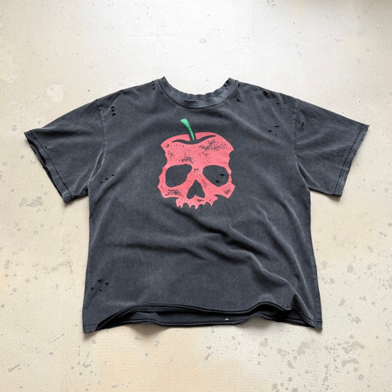 Unisex Vintage T Shirts CHOOOSELF 26SS I Am A Dangerous Temptation Limited Edition â€?Heavyweight, Washed, Distressed Streetwear T-Shirt (Boxy/Cropped Punk Style)