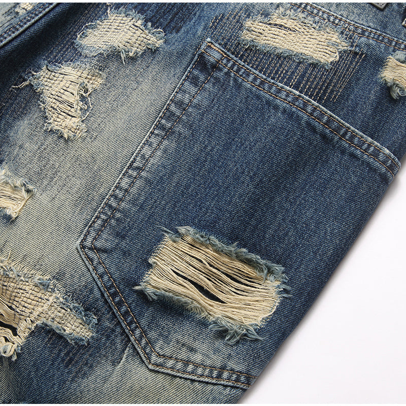 Mens Fashion Jeans damaged #027 Pure cotton high quality