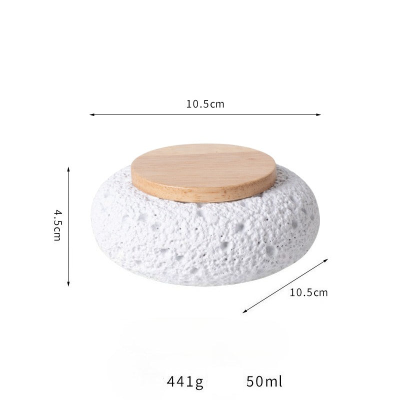 Pet Urn Wood Cover Sealed Silicone Ring Moisture-proof Cement Urn Cat Dog Death Memorial Box