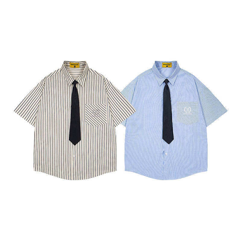 Unisex vintage T-shirt Polo shirt with a stand-up collar