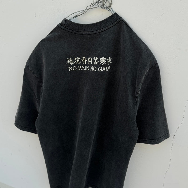 Unisex Vintage T Shirts No Pain, No Gain â€?Heavy-duty distressed wash finish.