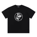 ERD T Shirts Ring Chain Border Vintage Sketch Character Minimal Chest Graphic