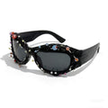 Trendy punk glasses colorful nails weird