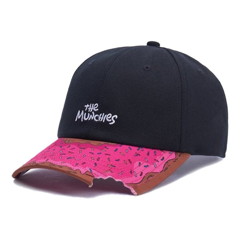 Trendy flat brimmed snapback hatscurved brim missing corner sunshade adjustable