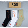 Men socks graffiti letter cotton socks
