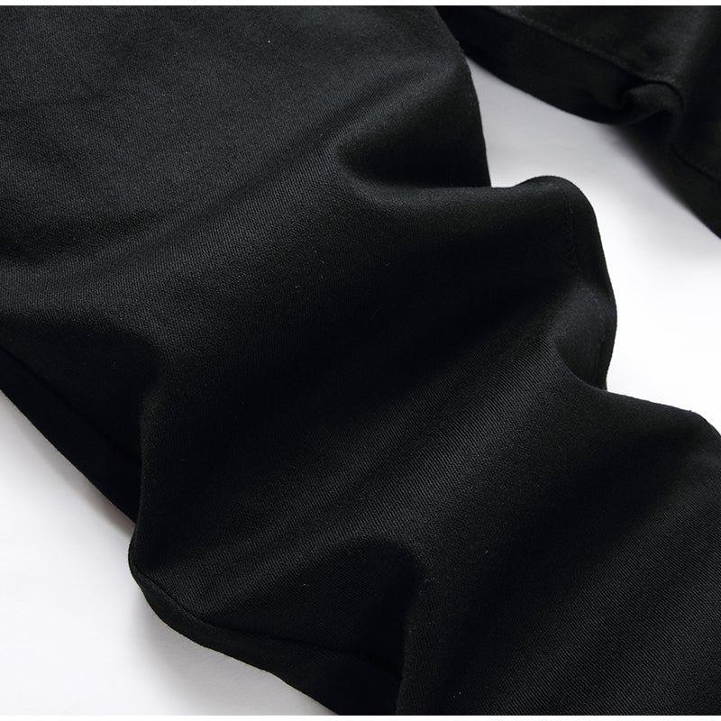 Mens Fashion Jeans pure black 5609# Pure cotton high quality