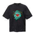 Saint Michael T Shirts Dream Master Saint Sacred Heart Distressed Black
