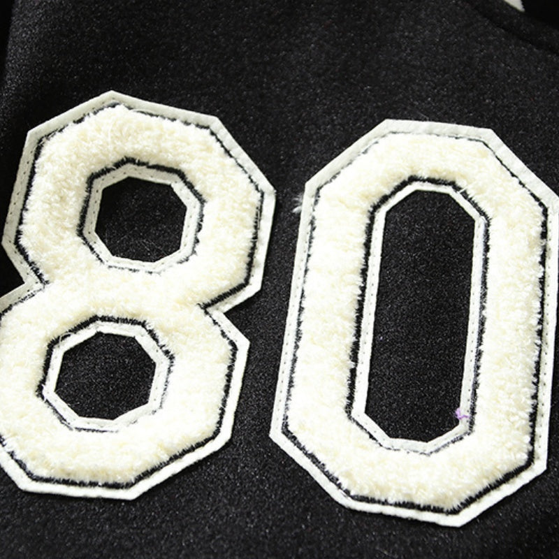 American-style baseball jacket Leather Sleeve S-Logo Graphic Oversized Embroidered Thickened Baseball Jacket â€?Embracing the Vibe Aesthetic