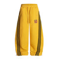 American-style streetwear harem pants Number 10 Embroidered Badge Elastic Drawstring Waist