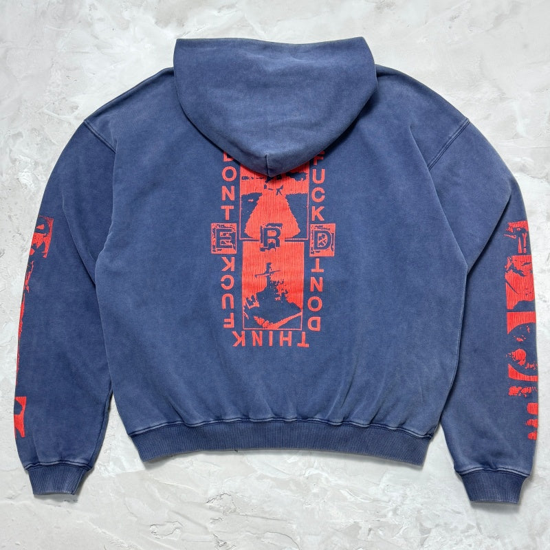 Unisex Vintage Hoodie  Shackled Red Lips Limited Edition Hoodie â€?Custom-made, heavyweight, and true to the original [Navy Blue]