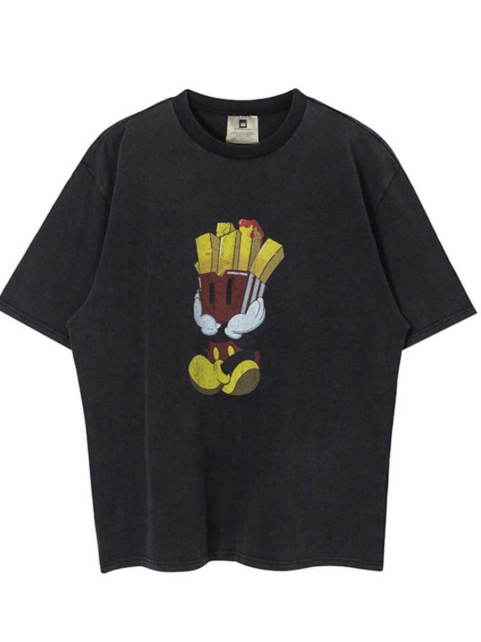 Vintage style washed summer wear T shirt 260G pure cotton high-quality streetwear