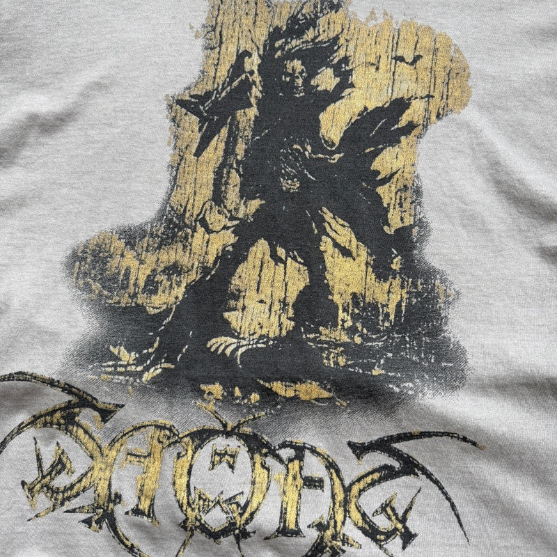 Unisex Vintage T Shirts Saint x Purpose Tour Rock Demon Limited Edition: Single-stitch construction, special enzyme-wash and pigment-dyeing process, and American-style plastisol ink printing.