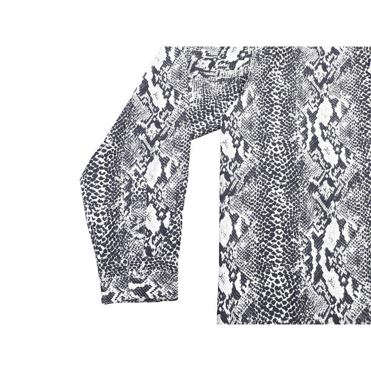 GUILTYPARTIES TIGER Long sleeved shirt Snake Hawaiian print long-sleeved shirt for men and women