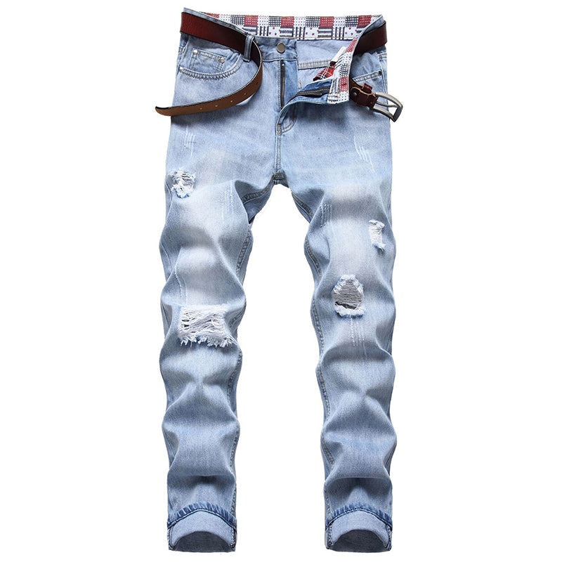 Mens Fashion Jeans Ripped D667# Pure cotton high quality