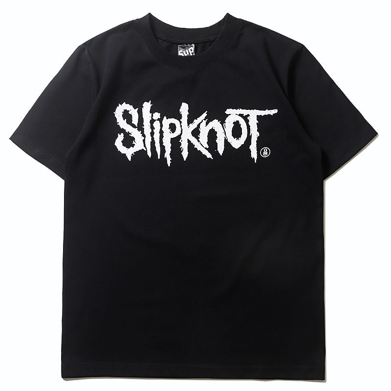 Mens T-shirt Vintage Retro rock Slipknot pentagram print